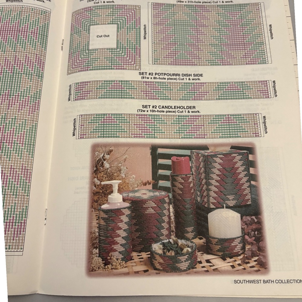 3 Quick Count Plastic Canvas Project Books Alpha Pockets Southwest Quick Easy - Picture 11 of 16